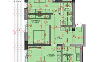 Apartament 3 camere Promo Loc Parcare Theodor Pallady - Schiță 2