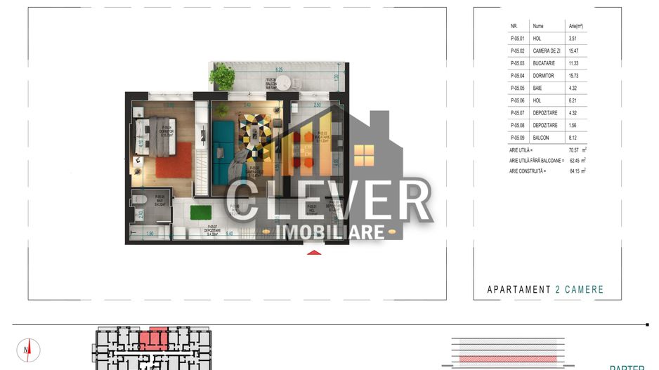 2 camere modern, parter, bine compartimentat - Pallady - Poză 5