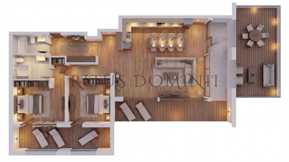 Apartament Ultracentral cu 3 camere, Piata Unirii, 140.60mp - Schiță 1