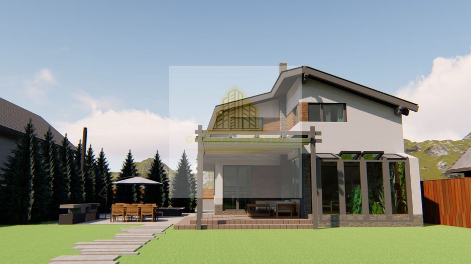 Casa moderna la rosu in Cristian - Poză 1