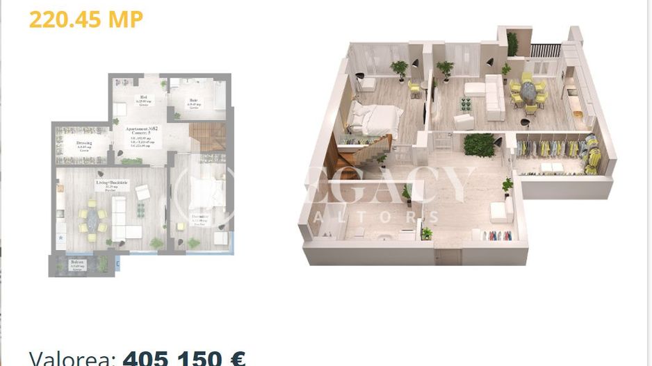 Vânzare - Penthouse zona Copou, 192.95 mp utili + 27.50 mp terasă - Poză 1
