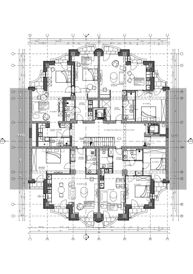 Aparthotel building Unirii B+GF+E+11 floors with 51 apartments, restaurant and SPA - Poză 65