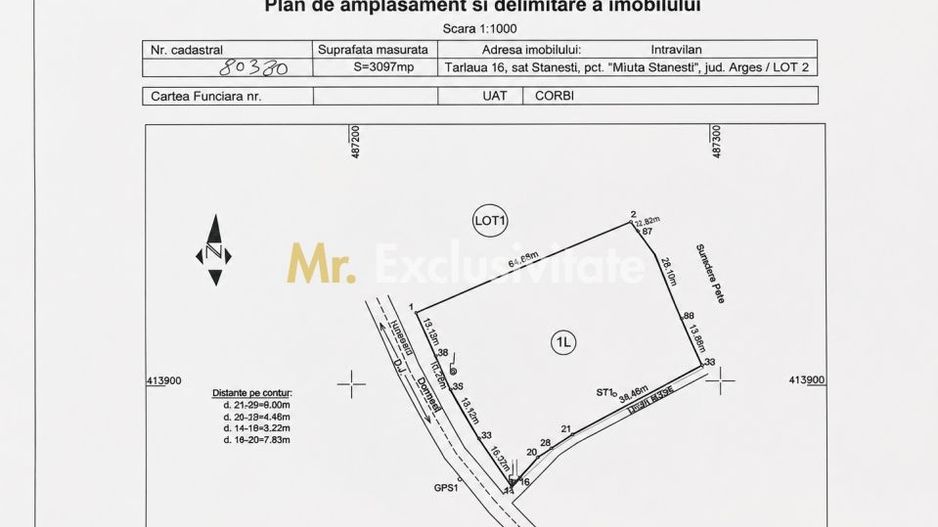Teren intravilan, Comuna Corbi, Jud. Argeș, toarte utilitatile - Poză 2