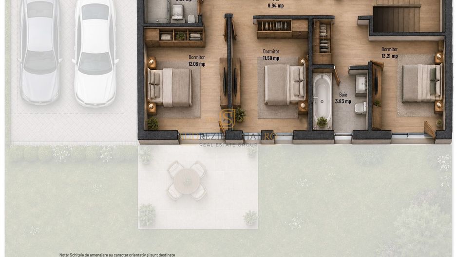 Vila individuala | Ansamblu privat cu piscina Bragadiru-Independentei - Schiță 7