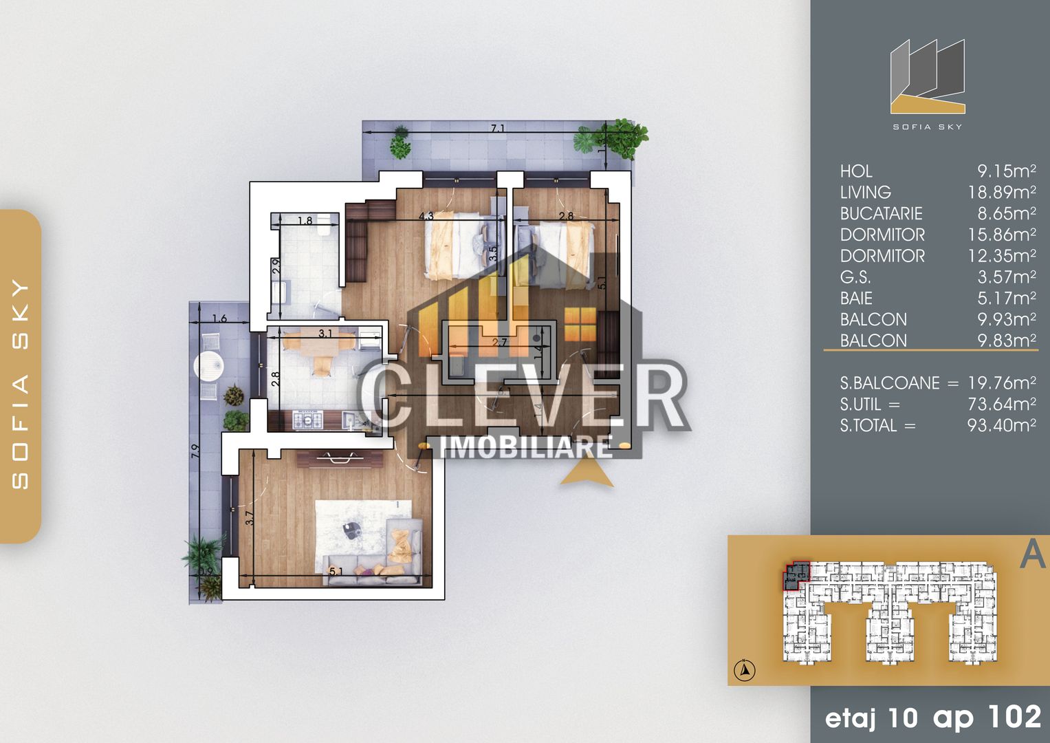 7 Min Metrou Teclu Apartament 3 camere Decomandat Comision 0 - Poză 1
