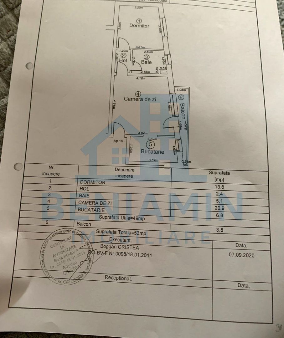 Apartament-2-Camere-Semidecomandate-53mp-Mobilat-Utilat-Parcare - Poză 9
