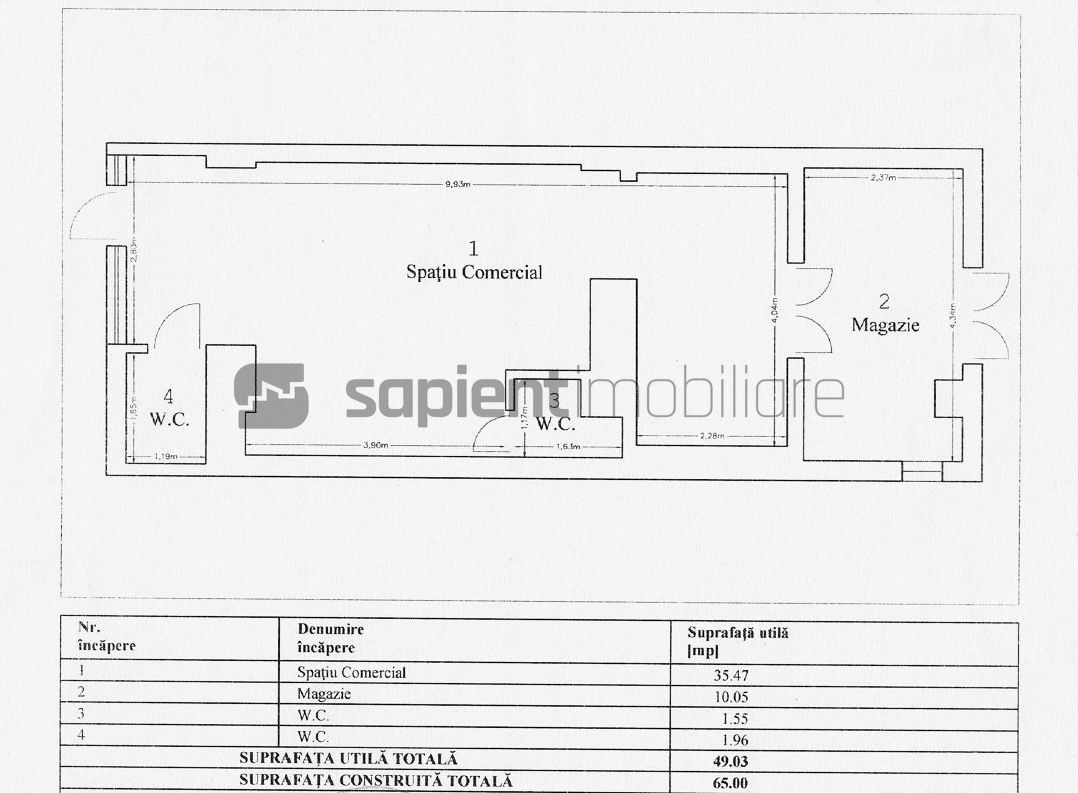 Sapient | Spațiu comercial în Piața Creangă, Oradea - Schiță 10