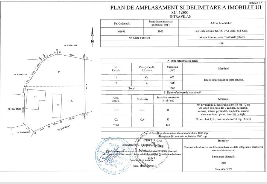 COMISION 0% Casa individuala, 2 camere,74mp,teren 1000mp, Jucu de Sus - Poză 2