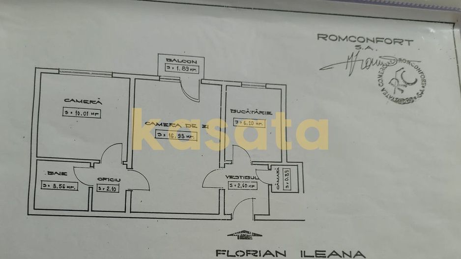 OPORTUNITATE | APARTAMENT 2 CAMERE | FLOREASCA | BLOC REABILITAT - Schiță 9