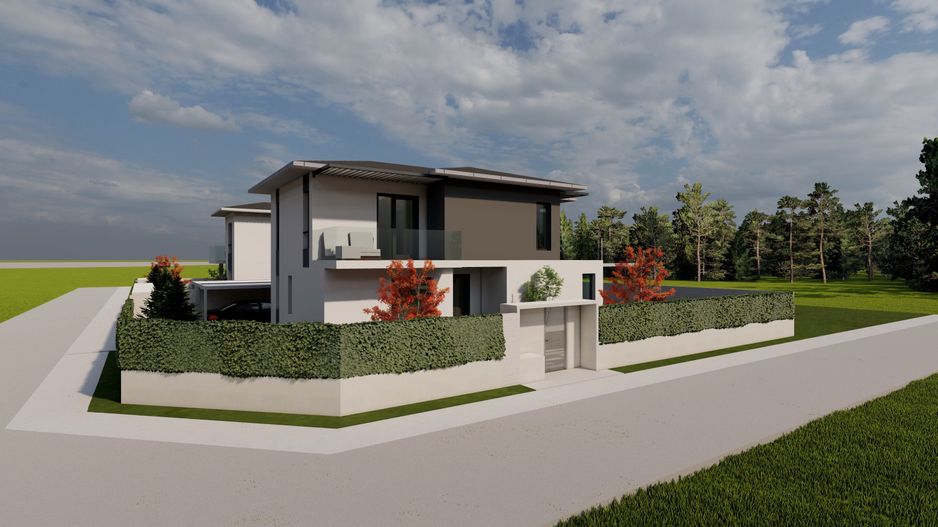 Vila proiect unic, locatie extraordinara, 4 camere, 3 terase, carport - Poză 2