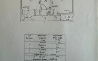 Apartament 2 camere Bloc nou 200 m Metrou Dimitrie Leonida Berceni 100 - Schiță 26