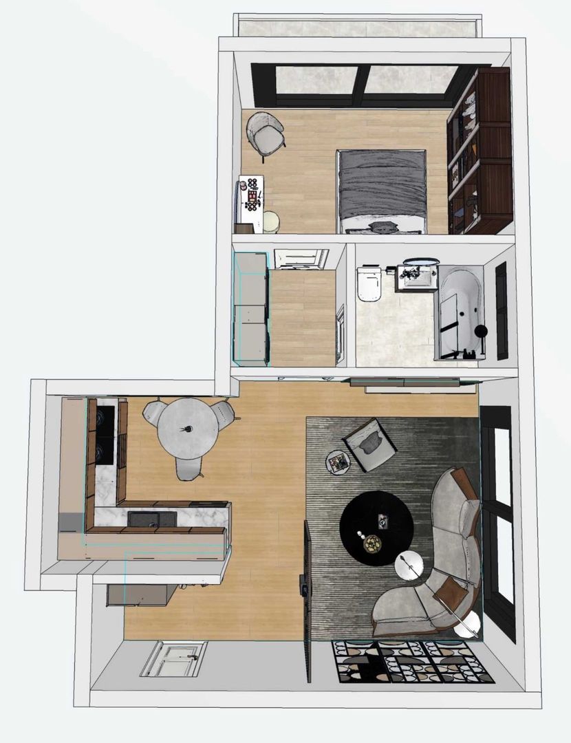 AP. 2 CAMERE DAMAROAIA, LOC PARCARE, BLOC NOU, BOXA SUBSOL, COMIS 0% - Schiță 8