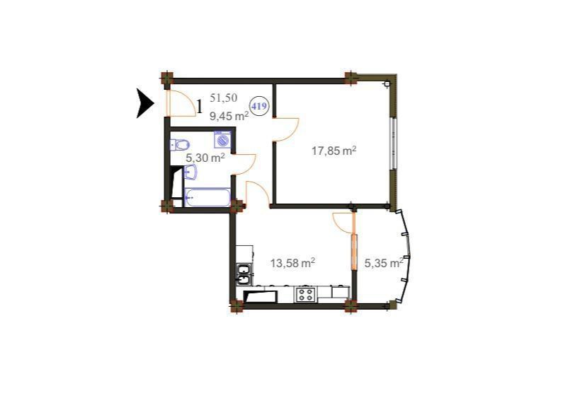 Apartament 1 camera Ciocana - Poză 3
