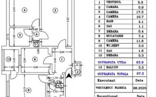 AP. 3 CAMERE DRISTOR, PET-FRIENDLY, PRIMA INCHIRIERE, METROU, RENOVAT - Schiță 8