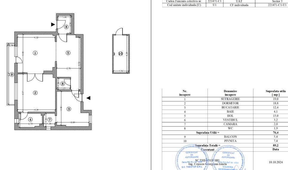 De vanzare Apartament 2 camere P-ta Alba Iulia Matei Basarab CENTRAL - Poză 9