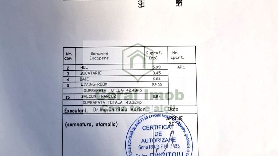 Vanzare studio 42.49 mp, centrala, parcare, Doinei. Dobroesti - Poză 2