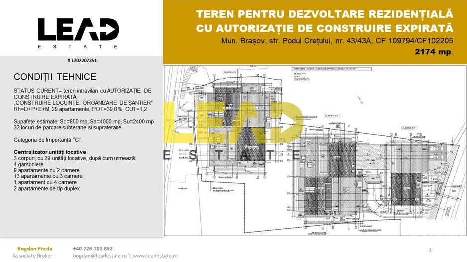 TEREN PENTRU DEZVOLTARE REZIDENȚIALĂ DE LUX CU AUTORIZAȚIE EXPIRATĂ - Poză 4