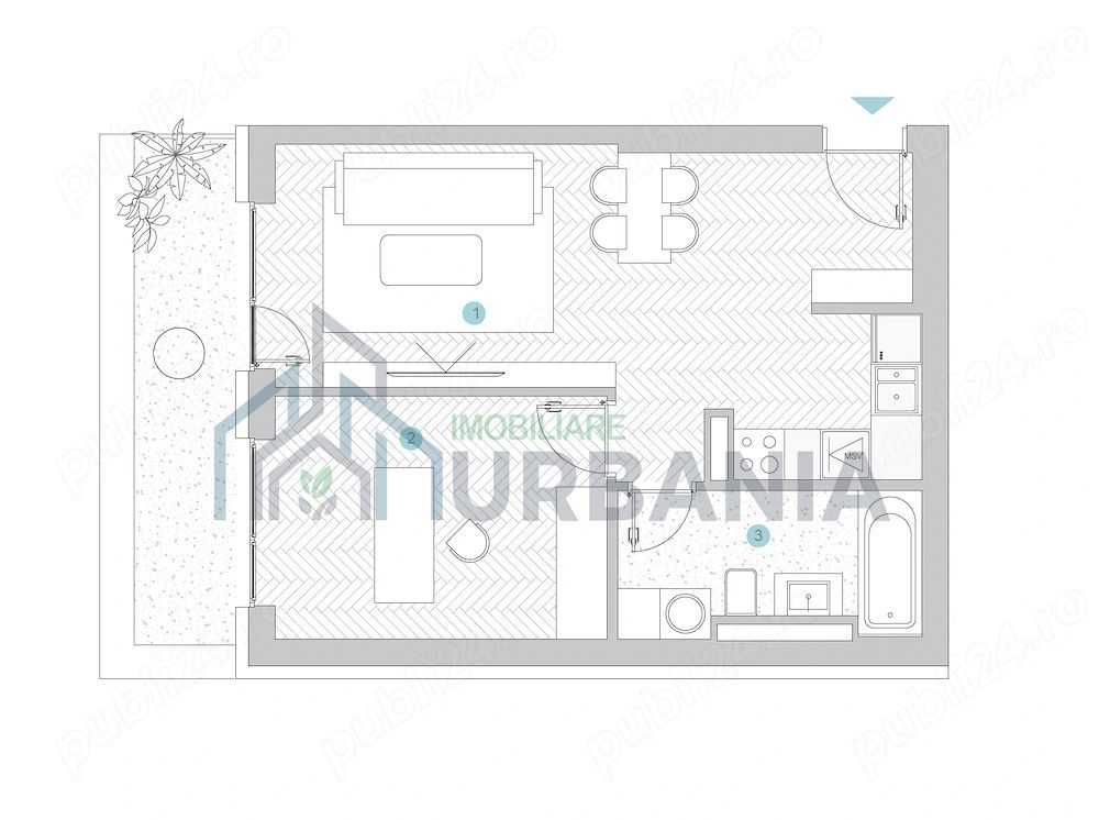 Apartament 2 camere, etaj 3, Silk District Faza III, Iași – predare iunie 2026 - Poză 1