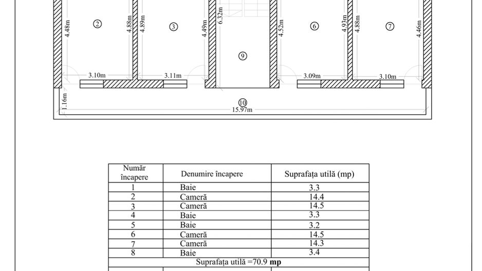Pensiune la cheie Costinesti | 1022mp | Autorizata ISU | Centrala Gaz - Schiță 34