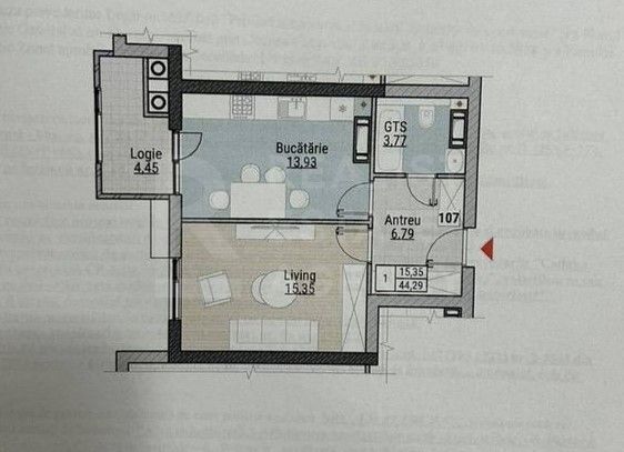 Vânzare, apartament, 1 cameră, strada Regina Elisabeta, Durlești - Poză 7