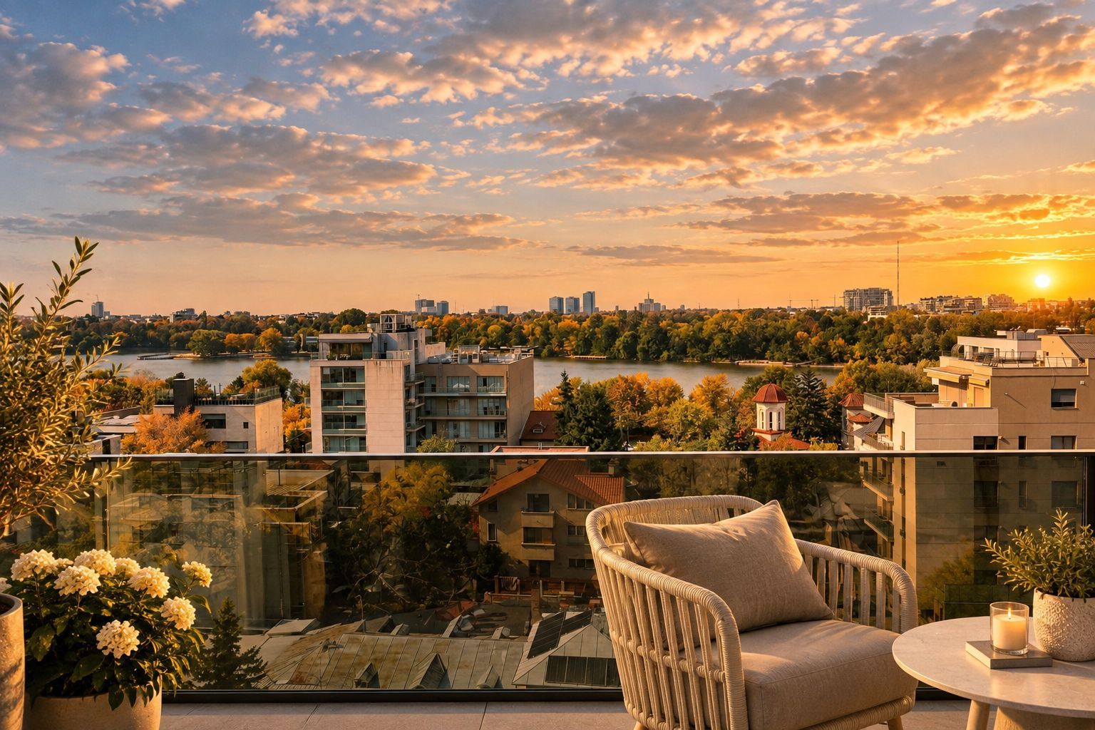 Apartament 4 camere cu terasă și vedere spre Lacul Floreasca | Rahmaninov - Poză 16