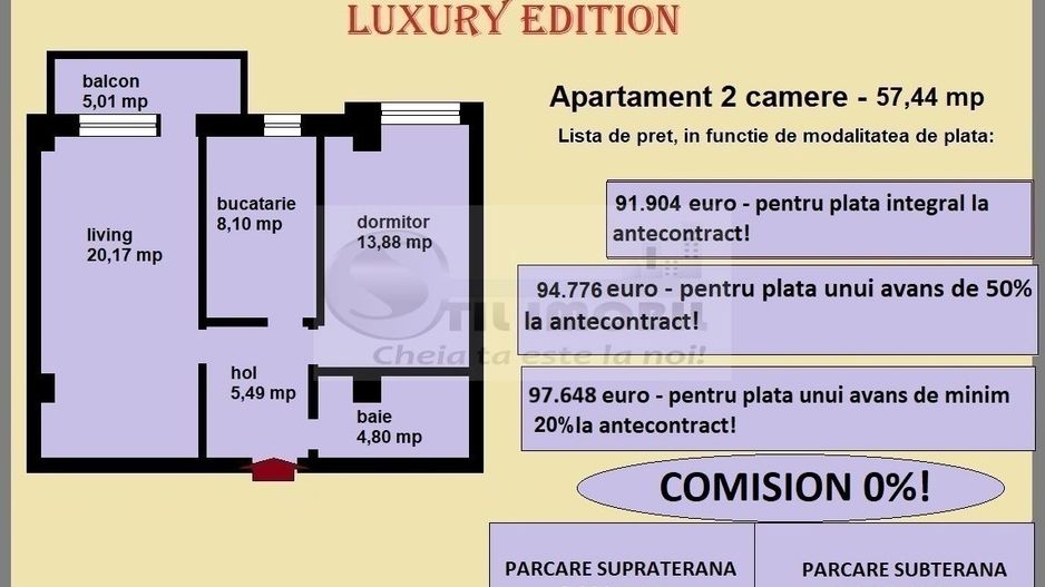 Apartament decomandat de vanzare in Iasi, Galata, 57,44 mp, bloc nou - Poză 2