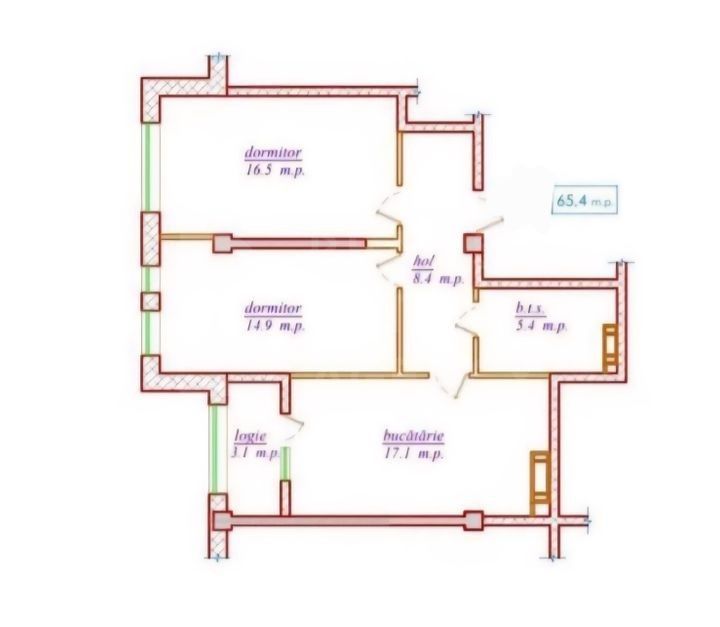 Vânzare, apartament, 2 camere, str. Nicolae Dimo, Durlești - Poză 1