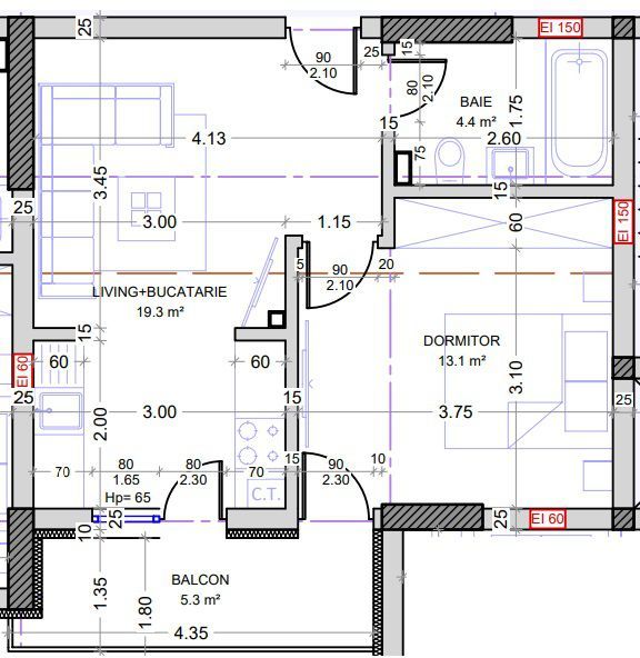 2cam. studio-se poate inchide bucataria /42mp/10min metrou Ap. Patriei - Poză 1