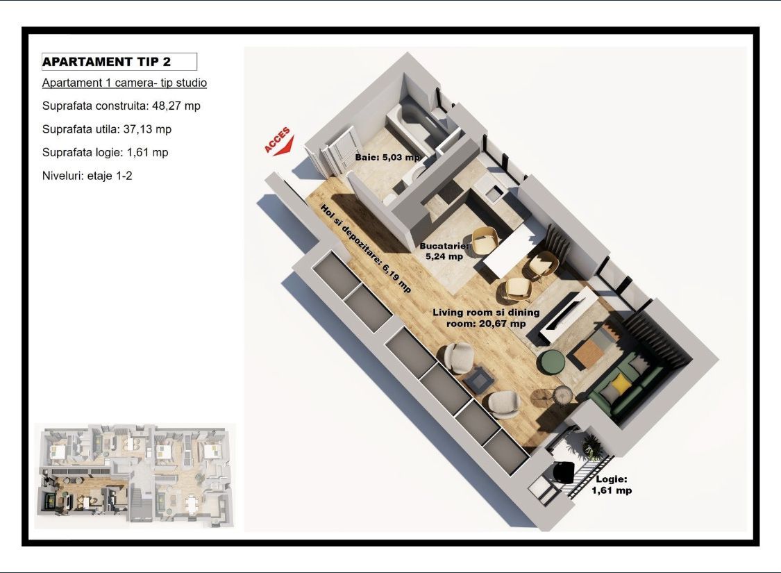 Aprtament Studio Kamsas Baba Novac - Poză 2