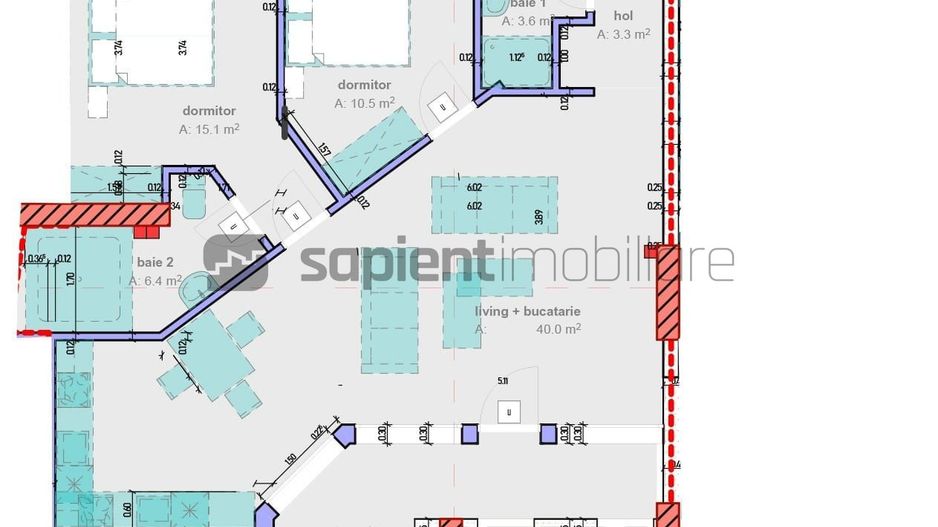 De vânzare apartament cu 3 camere, 75 mpu, ultracentral - Poză 3