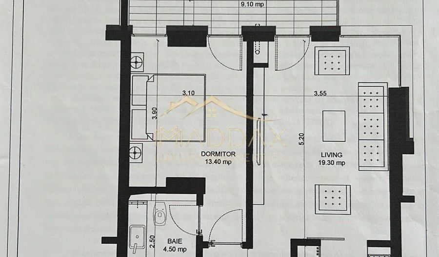 Apartament cu 2 camere *70mp* + Parcare /Imobil Boutique /Zona Unirii - Schiță 53