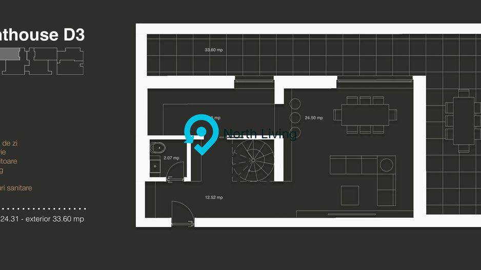 Penthouse 3 Camere LUX cu View | Terasa Spectaculoasa | Iancu Nicolae - Poză 3