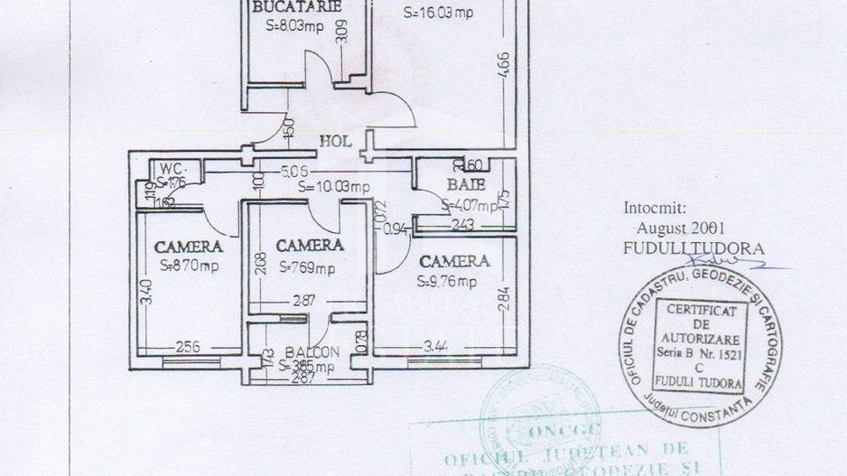 Apartament 4 camere 70 mp 2 bai centrala termica - Inel 2 - Scoala 39 - Schiță 14