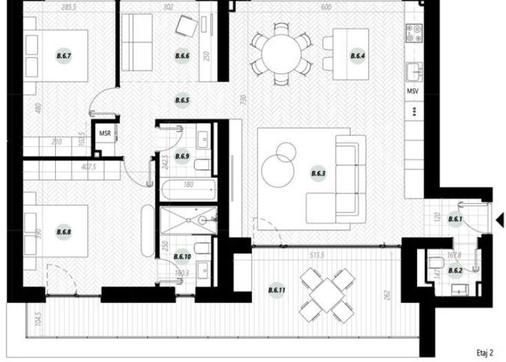 APARTAMENT 3 CAMERE | BLOC NOU | PIPERA PLAZA - Poză 9