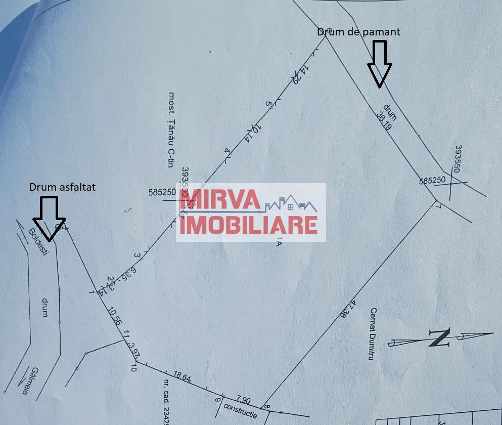 Teren intravilan 1.000 mp – Seciu, 2 deschideri, Priveliște panoramica - Poză 3