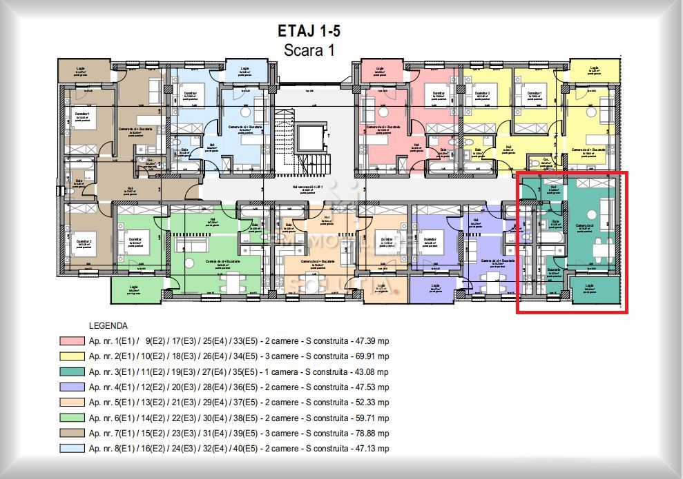Apartament 1 cameră | bloc nou | strada C. Brâncovean - Schiță 13