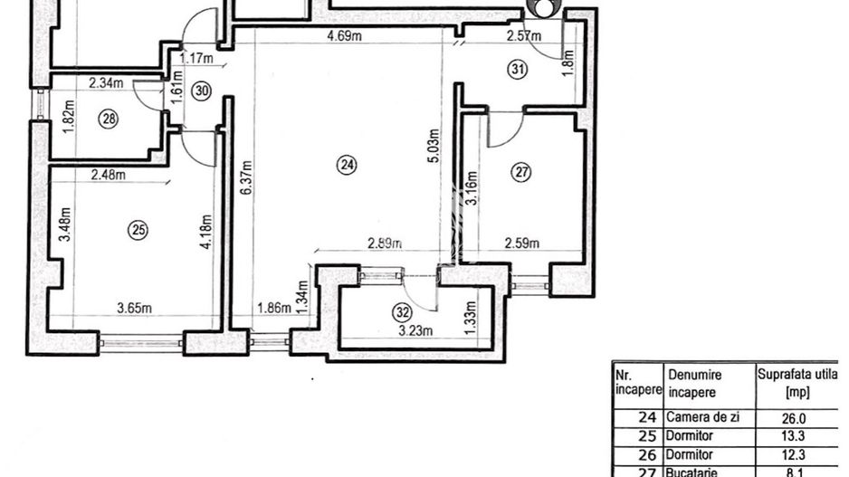 Apartament 3 camere-Piața Muncii–Agricultori | Bloc nou 2021 | Finisaje premium - Schiță 16
