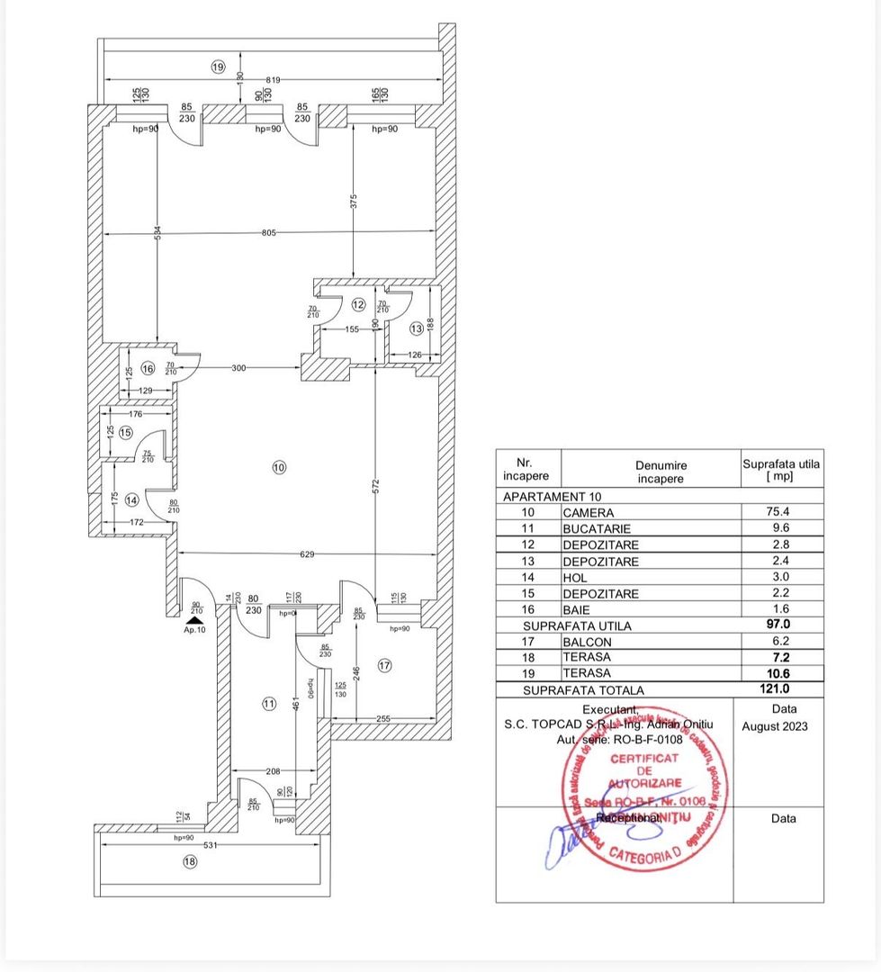 Birou | Office | Mihalache | 1 Mai | Domenii | 121mp | - Schiță 10