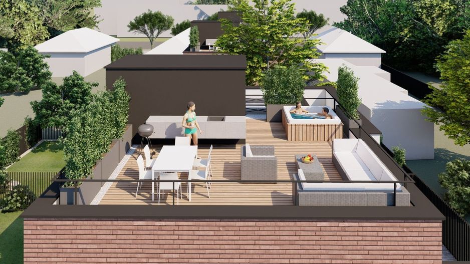 Casa individuala - 149 mp util - terasa rooftop cu jacuzzi de 32 mp - Poză 23