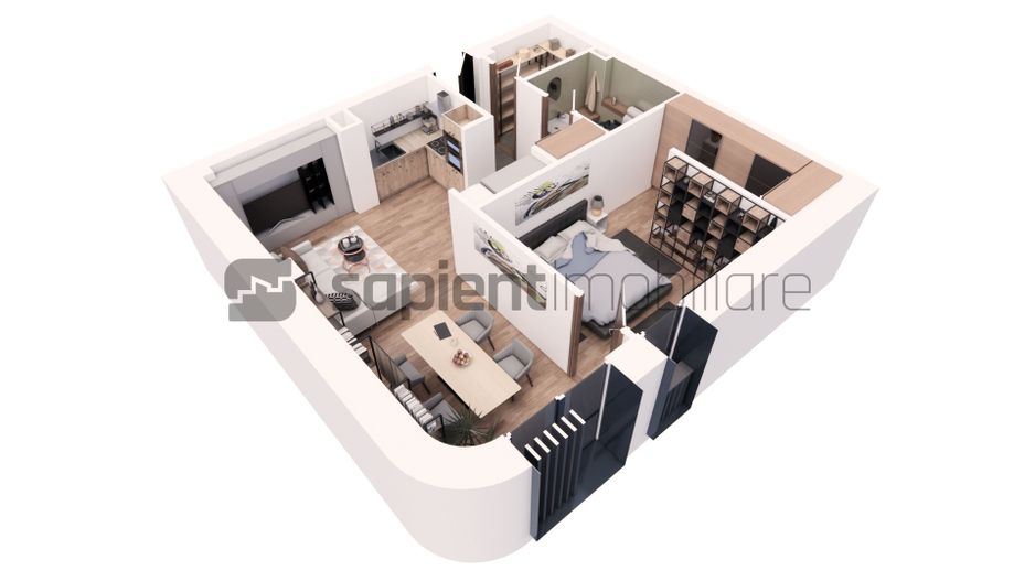 De vânzare apartament 2 camere, ultracentral, semifinisat - Poză 1