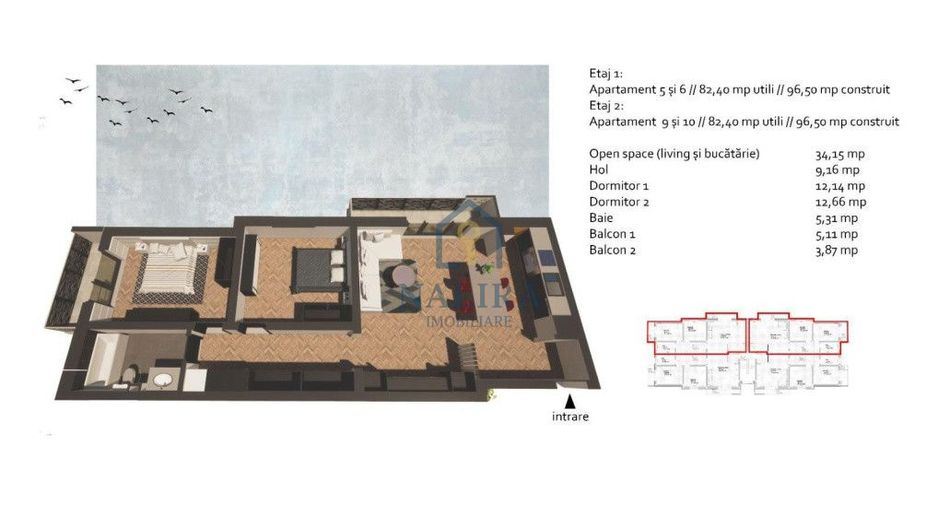 Apartament de vanzare - etaj 1 - Tautii Magheraus bloc nou - Poză 7