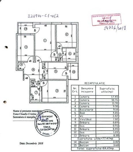 Apartament 4 camere de vanzare Rahova T650 - Poză 5