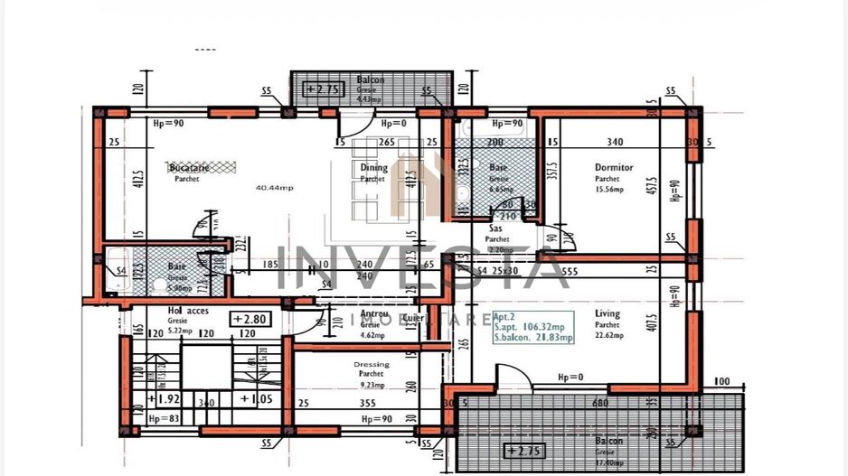 Apartament cu 4 camere pe strada Eugen Ionesco ! - Schiță 13