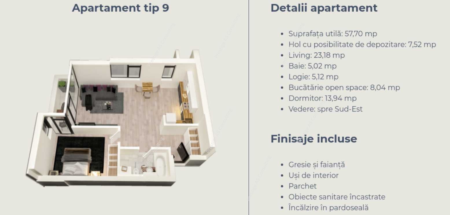 Apartament superb 2 camere - Nord One - Central - Schiță 7