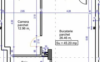 Apartament modern 2 camere + Parcare | Zona VIVO (Str. Avram Iancu) - Schiță 12