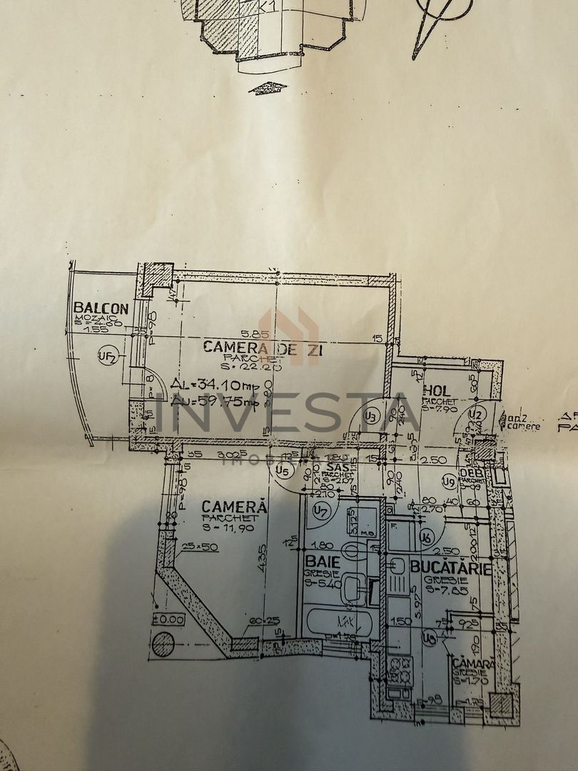 Oportunitate de investitie! Apartament cu 2 camere intr-o zona buna - Schiță 9