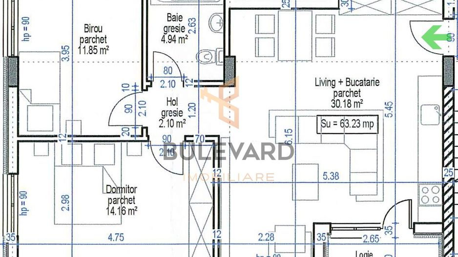 Comision 0! Apartament 3 camere, finisat, bloc nou calitativ! - Poză 8