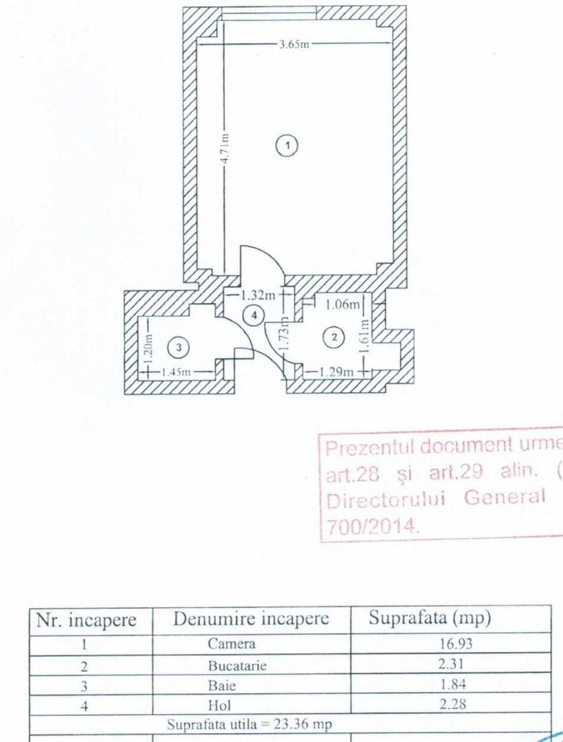Garsonieră de vânzare, 24 mp, etaj 1/8, Universitate, fără risc seismic - Poză 8