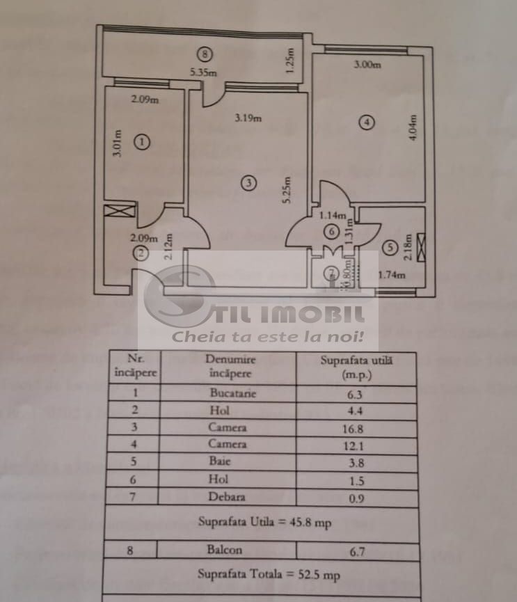Apartament cu 2 camere la etaj 3,cu lift, in Tatarasi -79900 euro - Poză 4