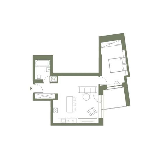 Apartament cu 2 camere, finisat modern - Poză 3